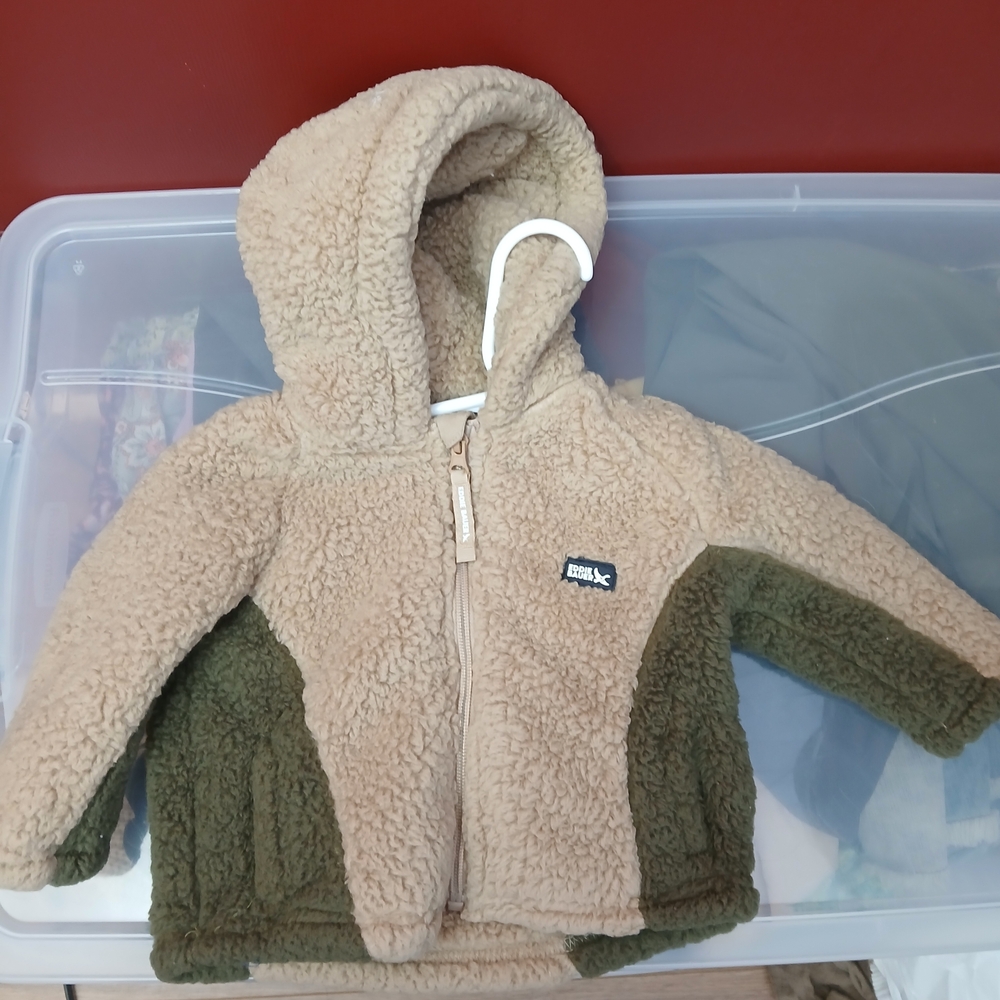 Eddie Bauer Tan Sherpa Fleece Jacket